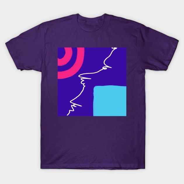 Urban Violet Conflict Abstract Art T-Shirt by nelloryn